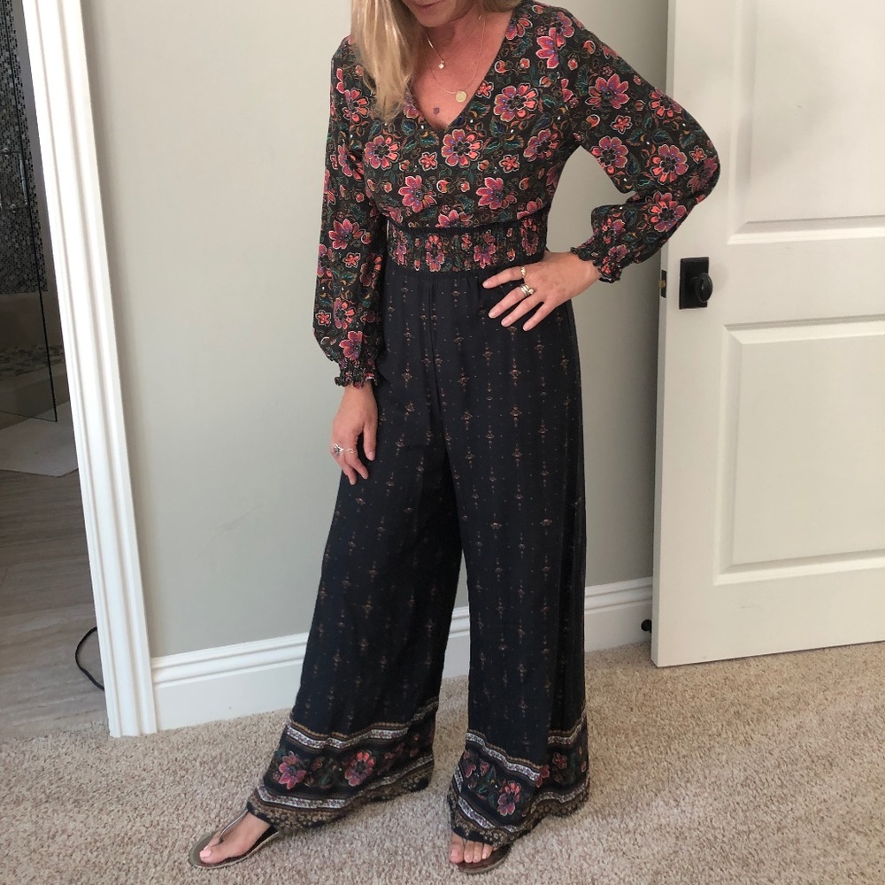 Farm RIO Giuliana wide leg jumpsuit romper size M